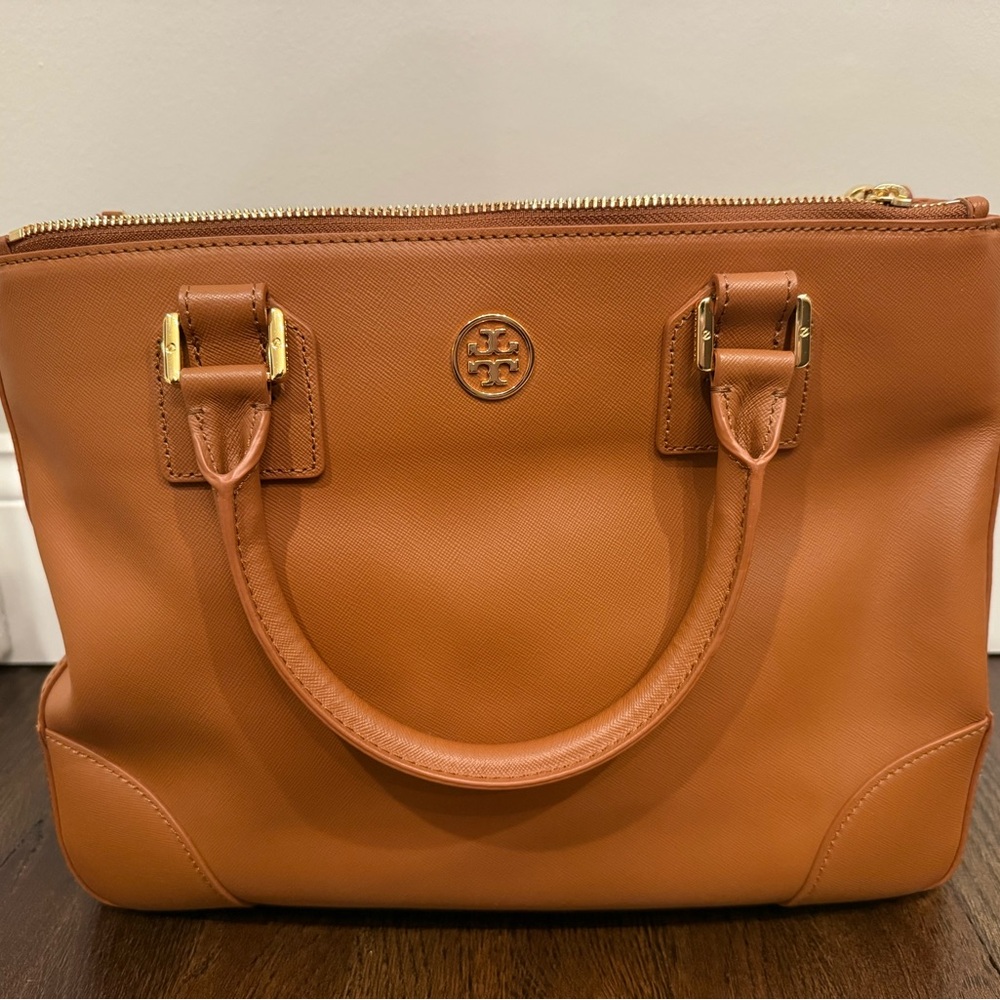 Tory Burch Brown Leather Satchel